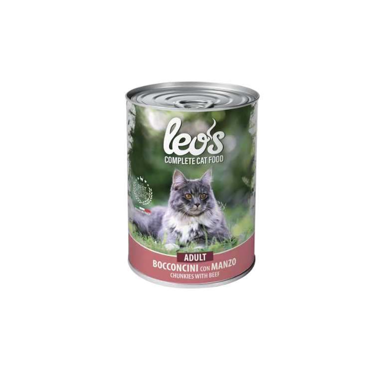 1 Leo's complete cat food Adult chunkies with beef