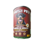 Nutri Pro for Adult Chunks in gravy with beef and chicken. Wt- 400g